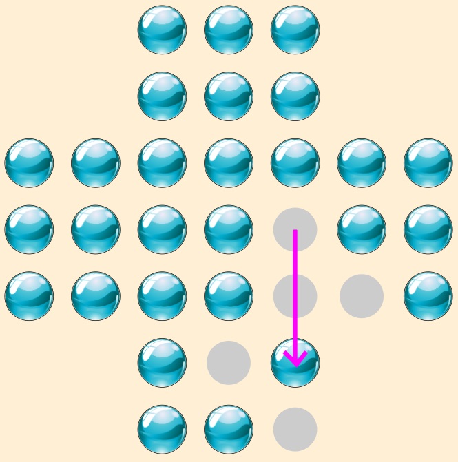 Brainvita: Sample Move End