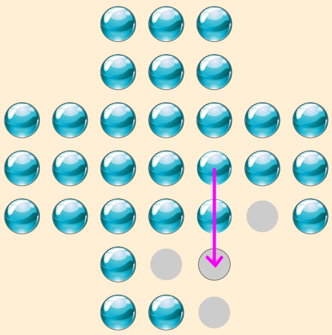 Brainvita: Sample Move End